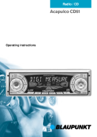 Blaupunkt Acapulco-CD-51 - Owners Manual 